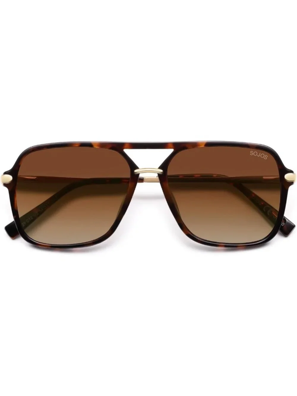 Trendy Polarized Aviator Sunglasses for Women & Men, Retro Double Bridge UV400